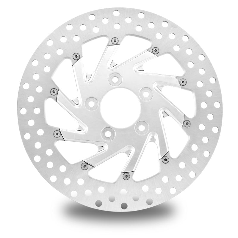 Performance Machine Disc/Carr 11.8 Del Rey Rr Right - Chrome Brake Rotors - Drilled Performance Machine