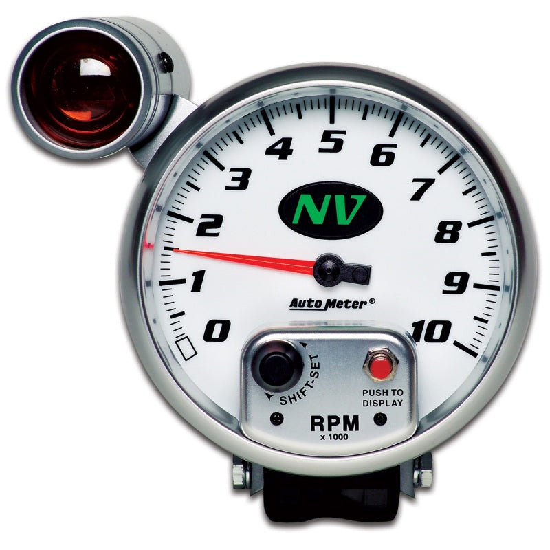 AutoMeter Gauge Tachometer 5in. 10K RPM Pedestal W/ Ext. Shift-Lite NV Gauges AutoMeter