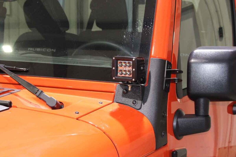 Fishbone Offroad 07-18 Jeep Wrangler JK Windshield Light Bracket Light Mounts Fishbone Offroad