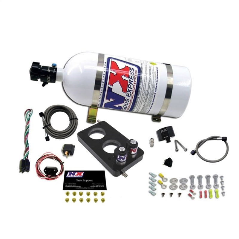 Nitrous Express 05-10 Ford Mustang 4.6L 3 Valve Nitrous Plate Kit (50-150HP) w/10lb Bottle Nitrous Systems Nitrous Express