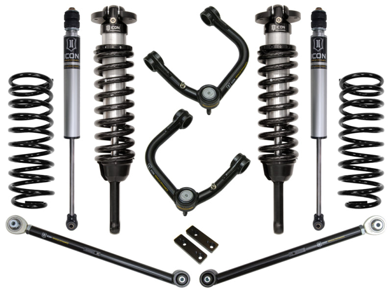 ICON 2010+ Toyota FJ/4Runner 0-3.5in Stage 3 Suspension System w/Tubular Uca Coilovers ICON