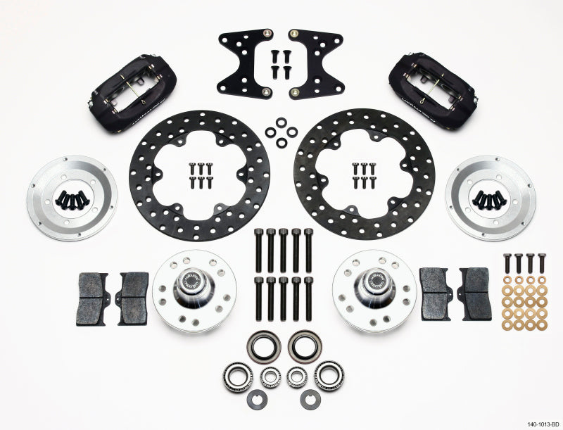 Wilwood Forged Dynalite Front Drag Kit Drilled Rotor 71-80 Pinto/Mustang II Disc & Drum Big Brake Kits Wilwood