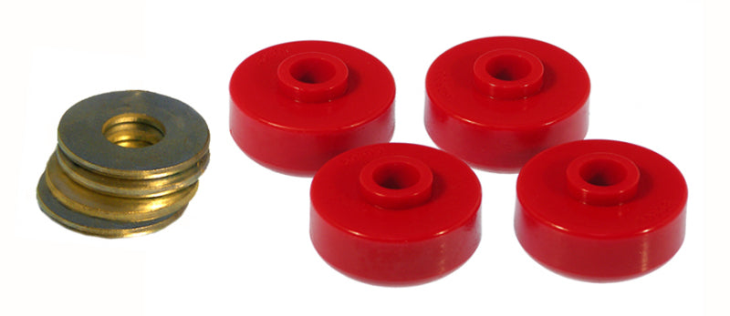 Prothane 84-96 Chevy Corvette Rear Spring Cushions - Red Bushing Kits Prothane