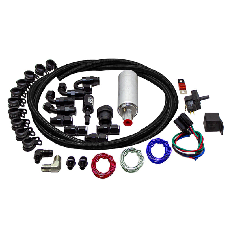 Snow Performance Supplemental Fuel System (Black Nylon Braided Stainless Line) Injection Pump Components Snow Performance