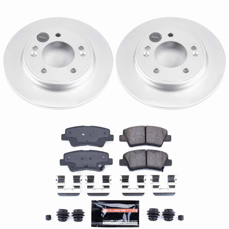 Power Stop 19-21 Hyundai Veloster Rear Z23 Coated Brake Kit Brake Kits - Performance D&S PowerStop