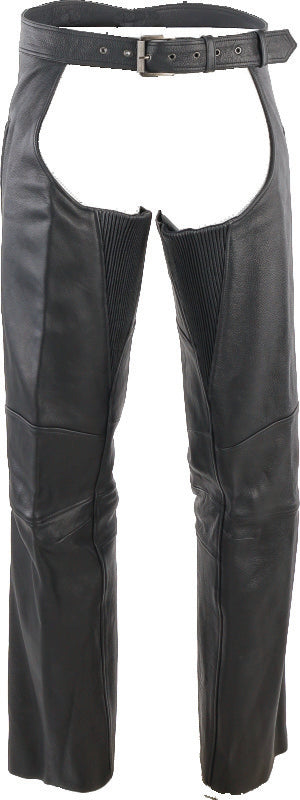 Kuryakyn Leather By River Road Longhaul Leather Chaps Black - Medium Pants Kuryakyn