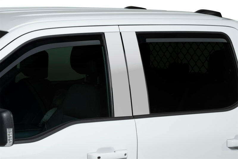 Putco 2021 Ford F-150 - Super Crew / Super Cab / Reg Cab Element Chrome Window Visors (Front Only) Wind Deflectors Putco