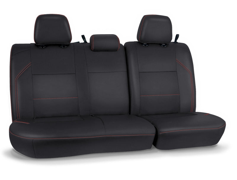 PRP 2016+ Toyota Tacoma Rear Bench Cover Double Cab - Black with Red Stitching Seat Covers PRP Seats