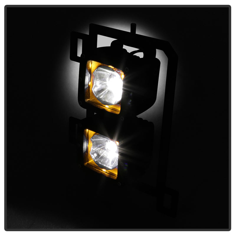 Spyder Dodge Ram 2013-2018 1500 Only Full LED Fog Lights W/Bracket and Universal Switch- Clear Fog Lights SPYDER