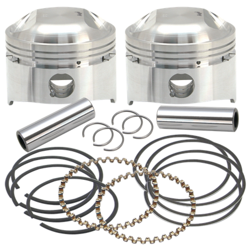 S&S Cycle 79-84 BT 3-1/2in +.010in 80in LC Forged Pistons Piston Sets - Powersports S&S Cycle