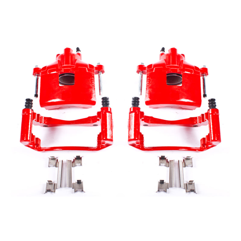 Power Stop 2004 Pontiac Grand Prix Front Red Calipers w/Brackets - Pair Brake Calipers - Perf PowerStop