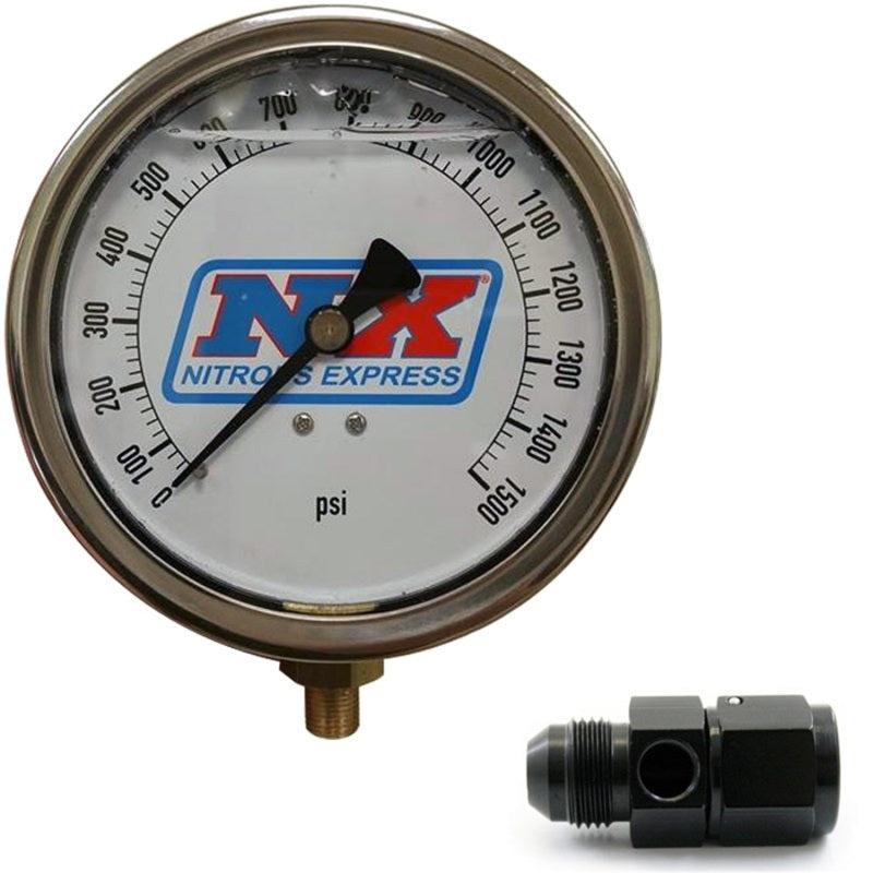 Nitrous Express Nitrous Pressure Gauge 4in-High Accuracy 8AN Gauges Nitrous Express