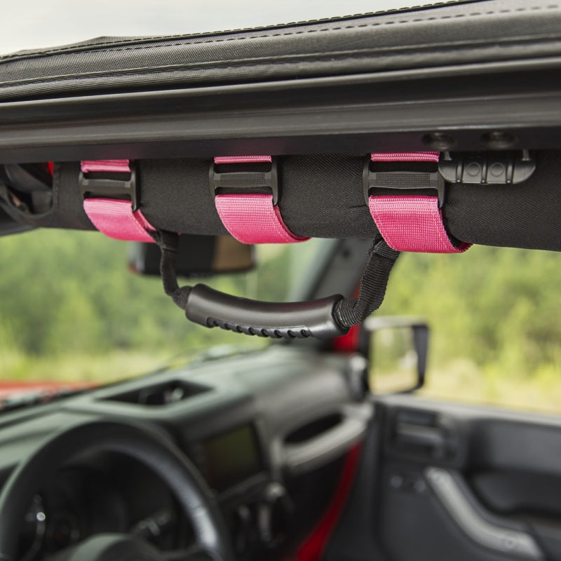 Rugged Ridge Ultimate Grab Handles Pink 55-20 CJ/Jeep Wrangler /JT Dash & Interior Trim Rugged Ridge