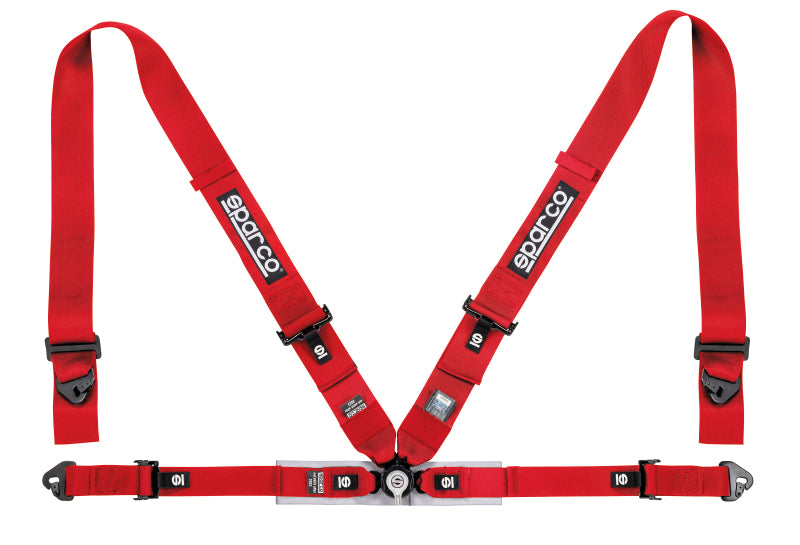 Sparco Belt 4Pt 3in/2in Competition Harness - Red Seat Belts & Harnesses SPARCO