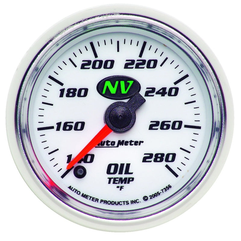 Autometer NV 2-1/16in 140-280 Deg F Digital Stepper Motor Oil Temp Gauge Gauges AutoMeter