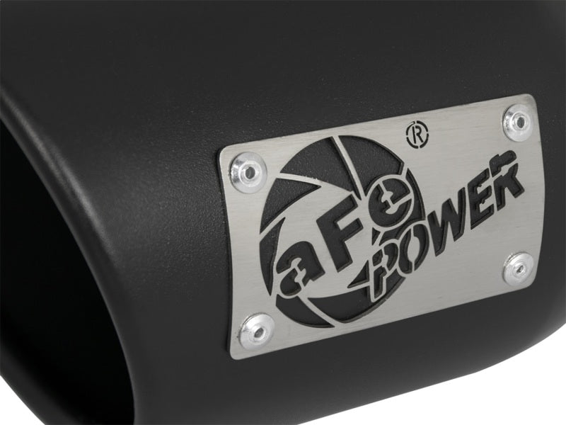 aFe MACH Force-Xp 409 SS Exhaust Tip Black (Left Side) 3in In x 4-1/2in Out x 9in L Clamp-On Catback aFe