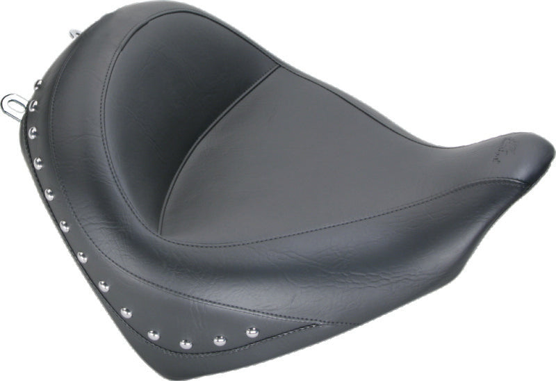 Mustang 10-21 Honda VT1300CX Fury Wide Touring Solo Seat w/Studs - Black Solo Motorcycle Seats Mustang Motorcycle