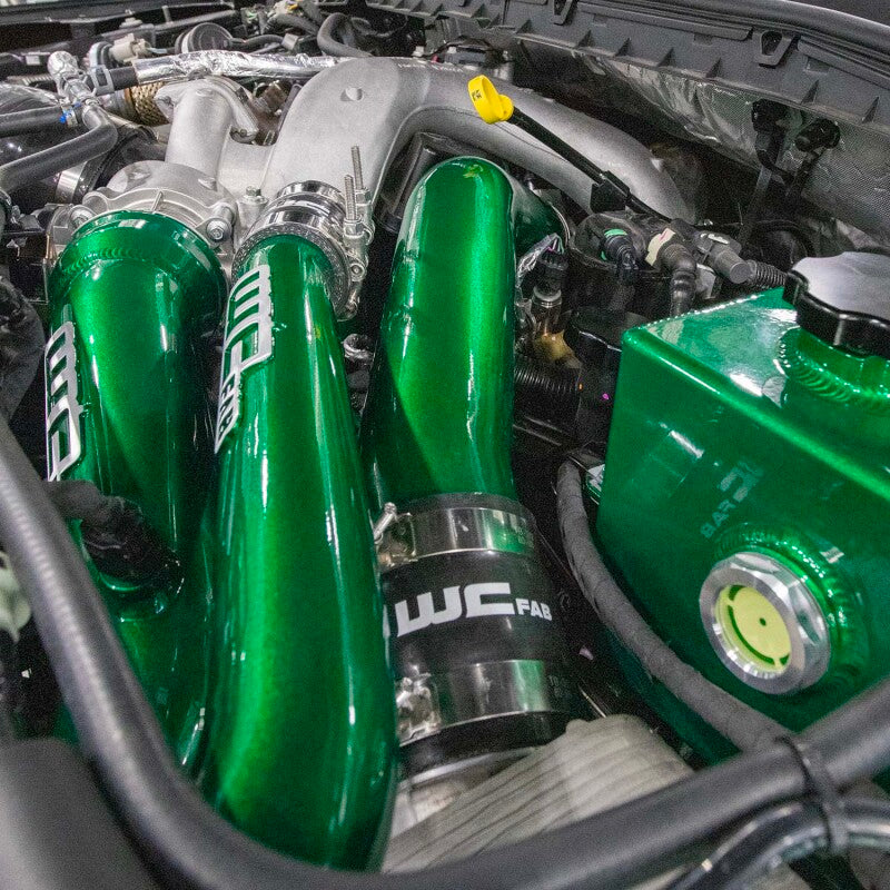 Wehrli 15-24 Ford 6.7L Power Stroke 3in Hot Side Intercooler Pipe - Kiwi Green Intercooler Pipe Kits Wehrli