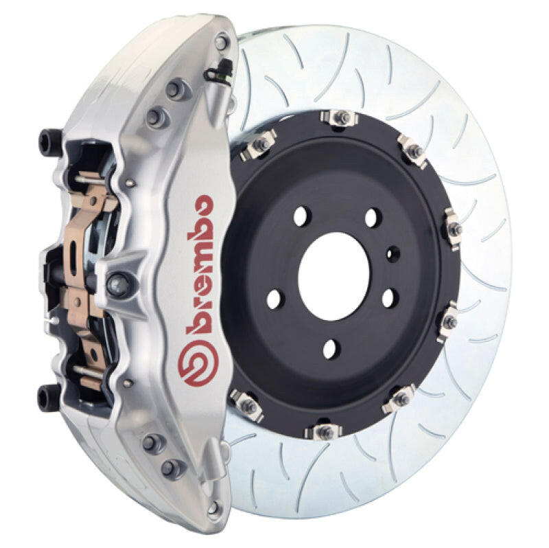 Brembo 14-18 1500 Sierra Exc Alum Fr Knuckl Fr GT BBK 6Pis Cast 2pc 380x34 2pc Rtr Slot Type3-Silv Brake Kits - Performance Slot Brembo
