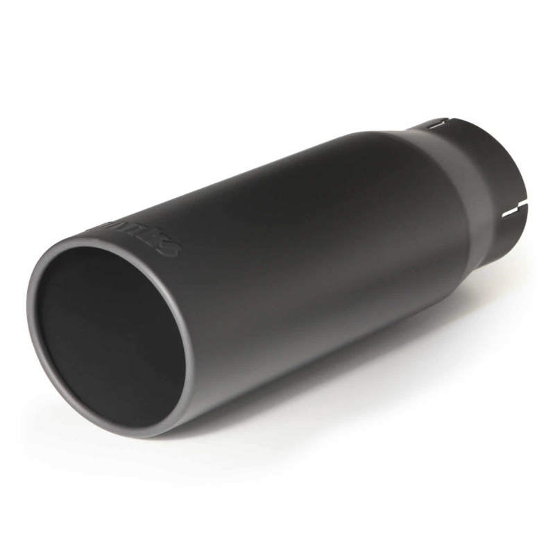 Banks Power Tailpipe Tip Kit - SS Round Straight Cut - Black - 3.5in Tube - 4.38in X 12in Tips Banks Power
