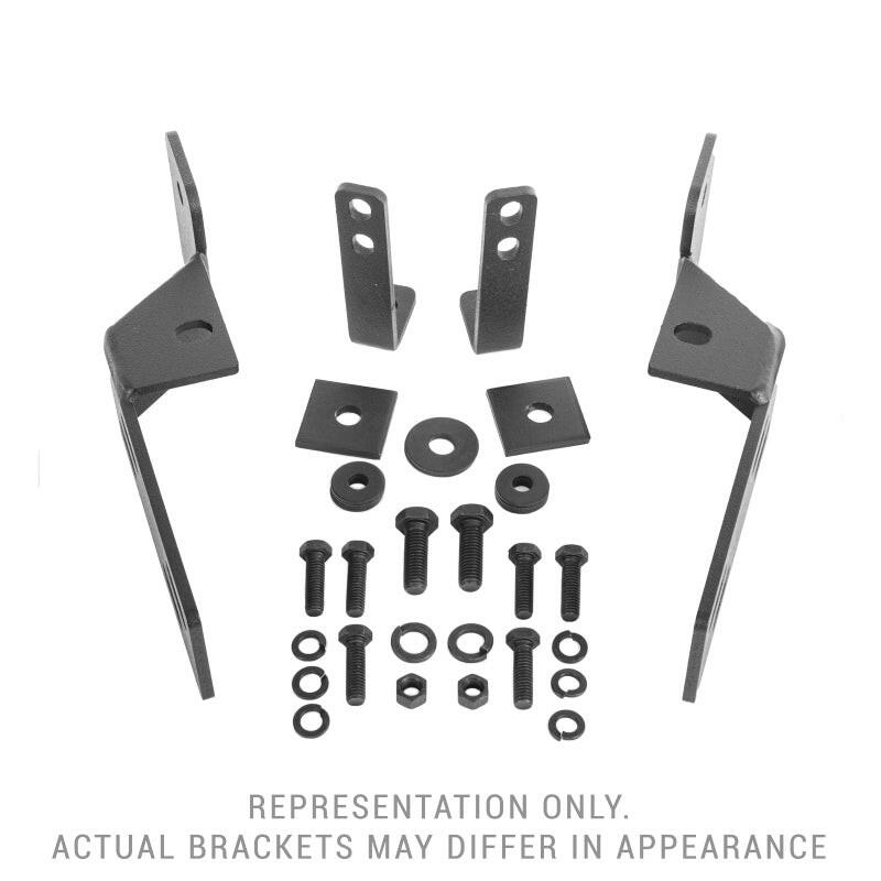 Go Rhino 19-22 Ram 1500 w/o ParkSense (Excl. Rebel/Warlock/TRX) RC4&RC3 LR Brackets - Textured black Brackets Go Rhino