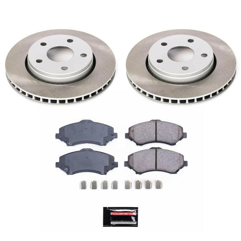 Power Stop 2018 Jeep Wrangler JK Front Semi-Coated Rotor Kit Brake Kits - Performance Blank PowerStop