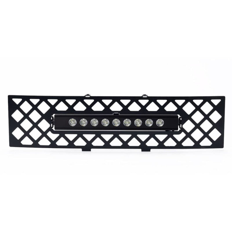 Putco 11-14 Ford F-150 - EcoBoost Bumper Grille Insert - Black SS Diamond w/ 10in Luminix Light Bar Grilles Putco