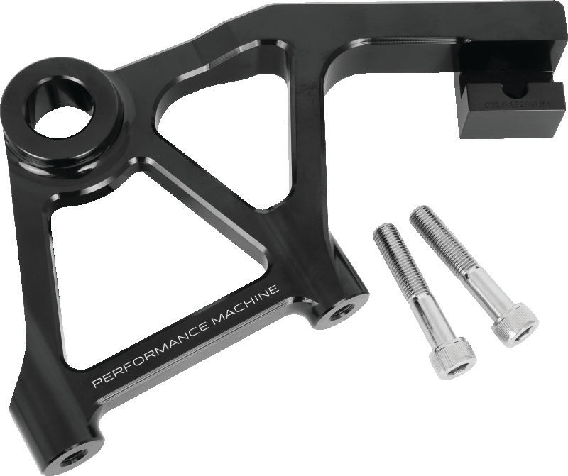 Performance Machine Touring Rear Rad Cal Bracket Assy - Black Ano Brake Adapters Performance Machine
