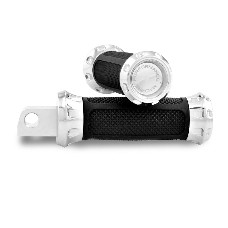 Performance Machine Footpegs Overdrive Rider - Chrome Footpegs Performance Machine
