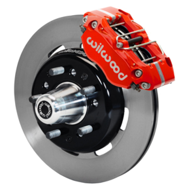 Wilwood 55-57 Chevy Bel Air Dynapro 4 Kit, 5x4.50in/4.75in Hub - Red Big Brake Kits Wilwood