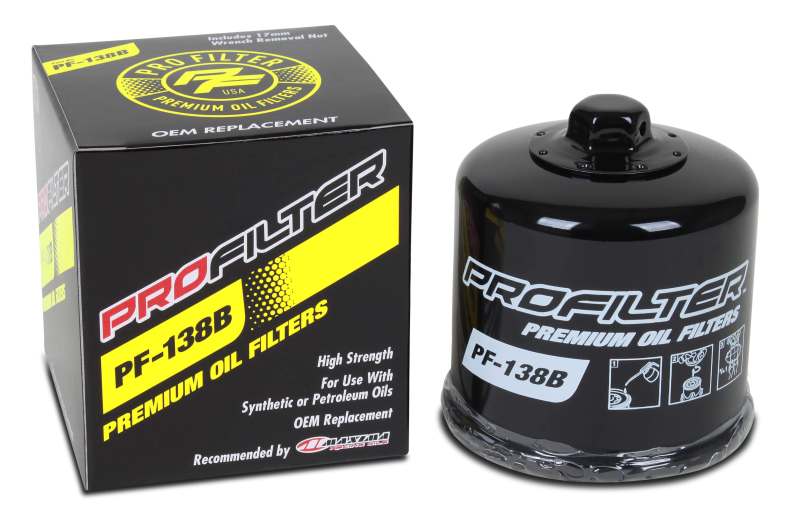 ProFilter Aprilia/Arctic Cat/Kawasaki/Suzuki Spin-On/Black/Various Performance Oil Filter Oil Filters ProFilter