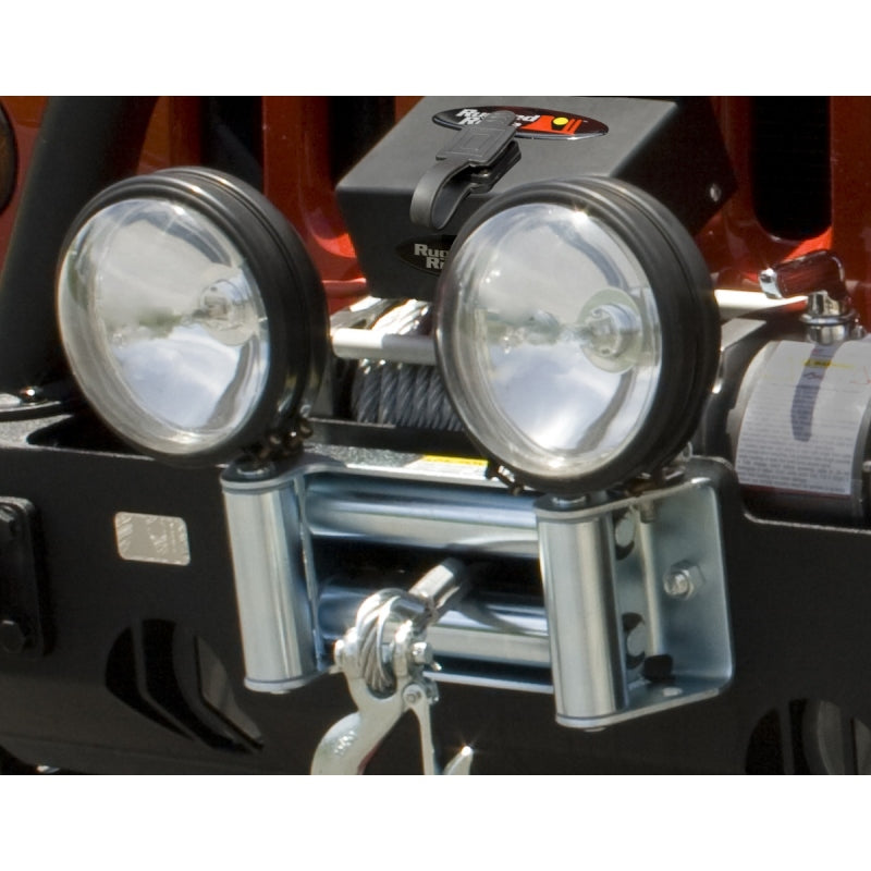 Rugged Ridge Roller Fairlead w/ Off-road Light Mounts Light Mounts Rugged Ridge