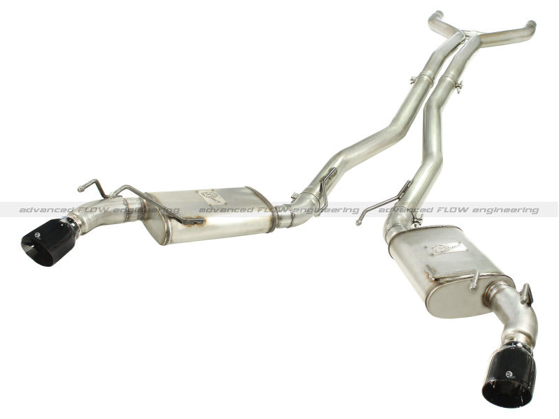aFe MACHForce XP Exhaust 3in Stainless Stee CB/10-13 Chevy Camaro V8-6.2L (td) (gloss blk tip) Catback aFe