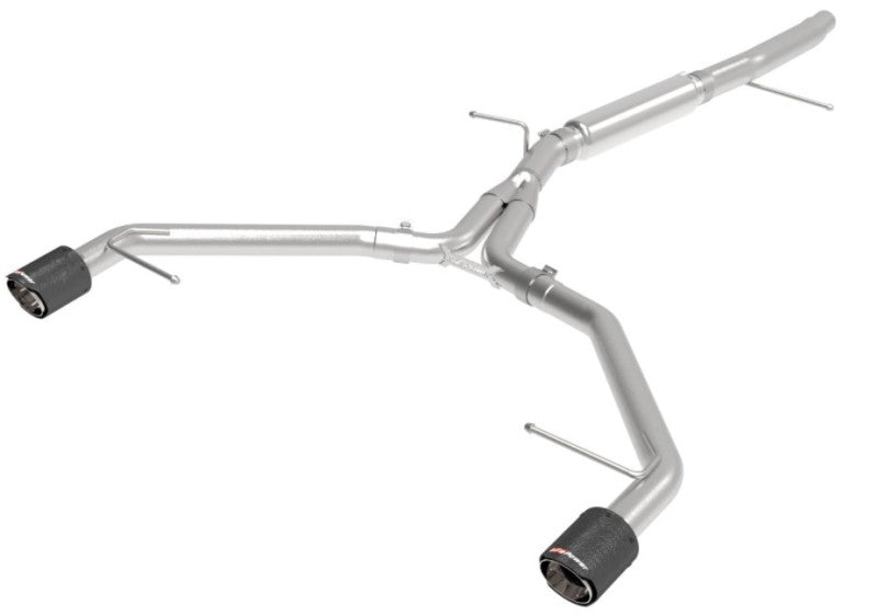 aFe 17-19 Audi A4 (L4-2.0L) MACH Force-Xp Stainless Steel Axle-Back Exhaust System - Carbon Tip Tips aFe