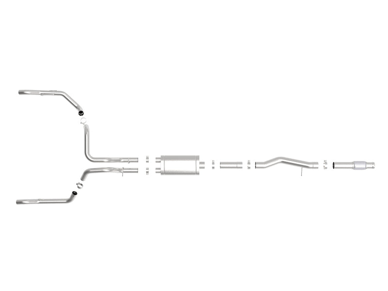 aFe Vulcan Series 4in-3in 304-SS Exhaust Cat-Back 2019 GM Silverado / Sierra 1500 V8-5.3L w/ OE Tips Catback aFe