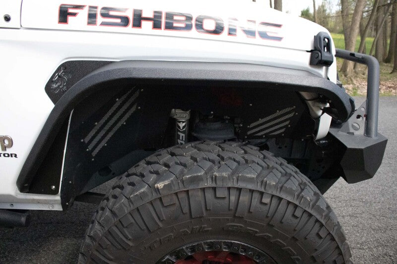 Fishbone Offroad 2018+ Jeep Wrangler JL/JLU/2020+ Gladiator JT Alum Front Fender Flares - Black Fender Flares Fishbone Offroad