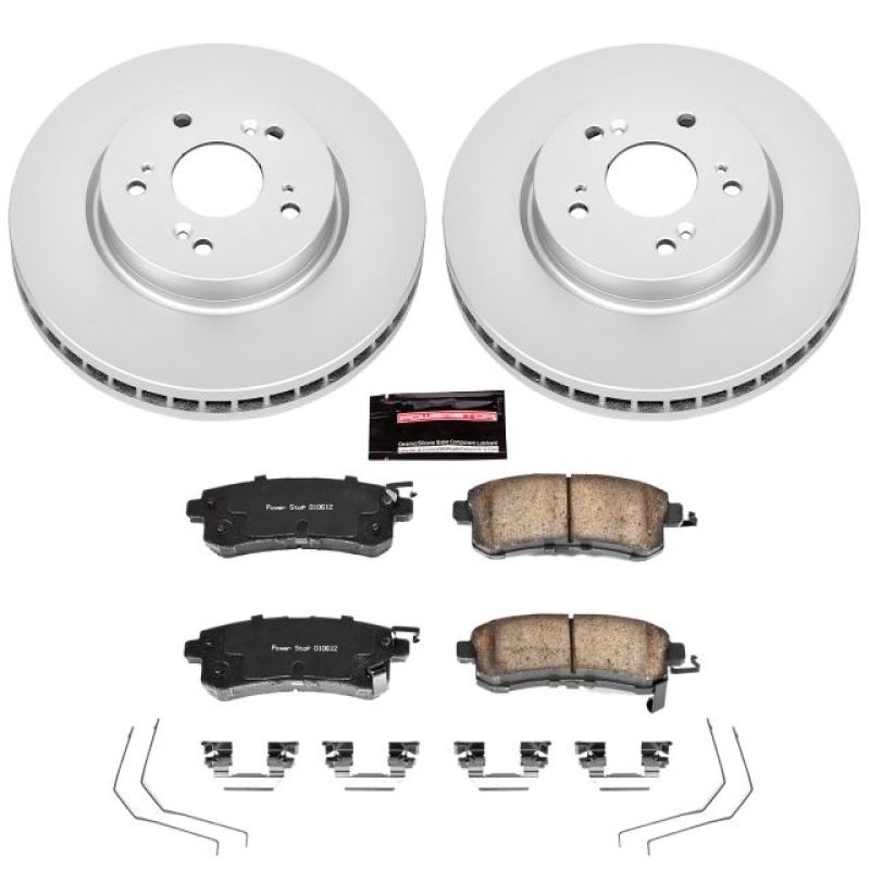Power Stop 12-15 Honda Crosstour Front Z17 Evolution Geomet Coated Brake Kit Brake Kits - Performance Blank PowerStop