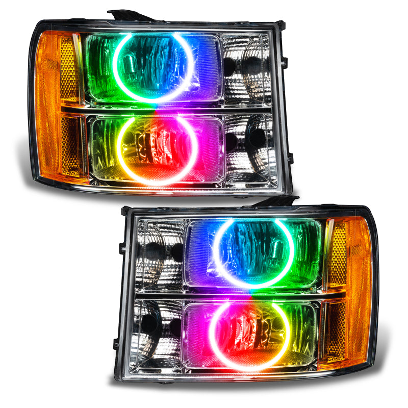 Oracle 07-13 GMC Sierra SMD HL - Round Ring Design - ColorSHIFT w/o Controller Headlights ORACLE Lighting