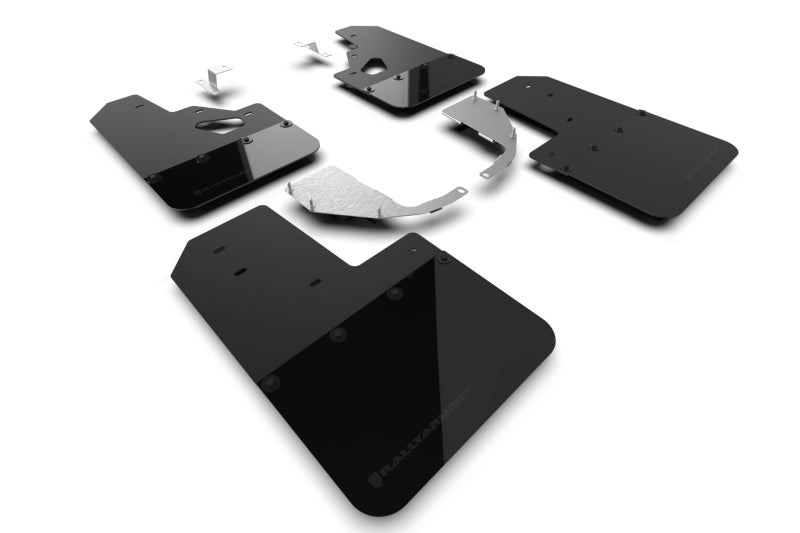 Rally Armor 21-25 Ford Bronco (Steel Bmpr + RR - NO Rptr/Sprt) Blk Mud Flap w/Met. Blk Logo Mud Flaps Rally Armor