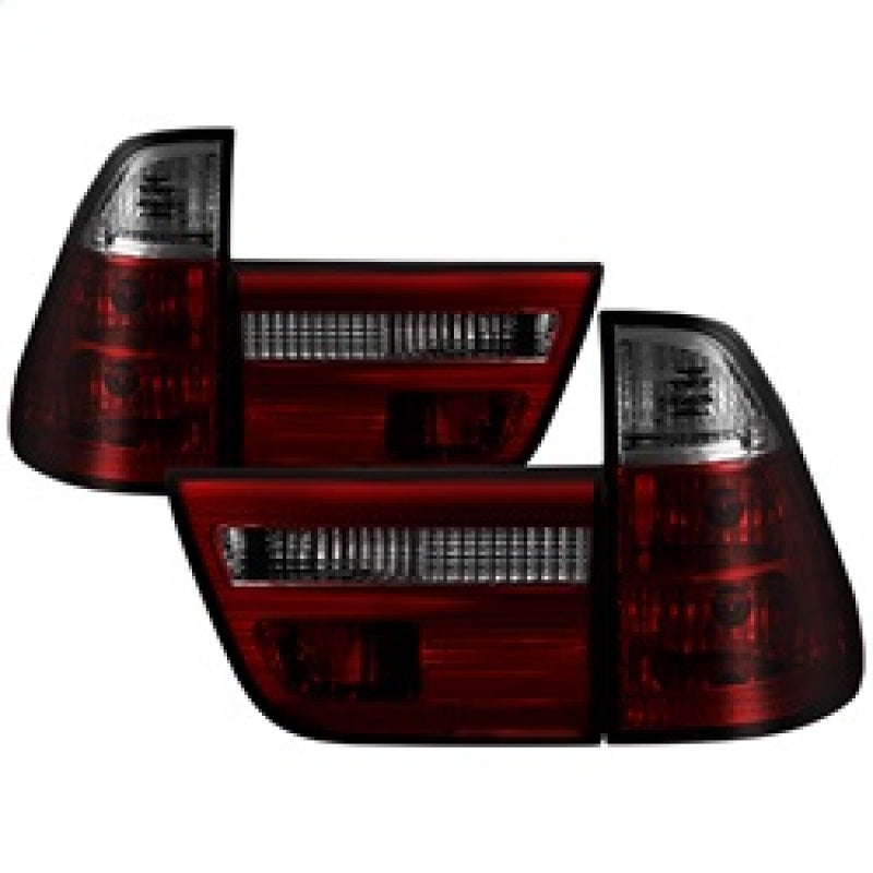 Spyder BMW E53 X5 00-06 4PCS Euro Style Tail Lights- Red Smoke ALT-YD-BE5300-RS Tail Lights SPYDER