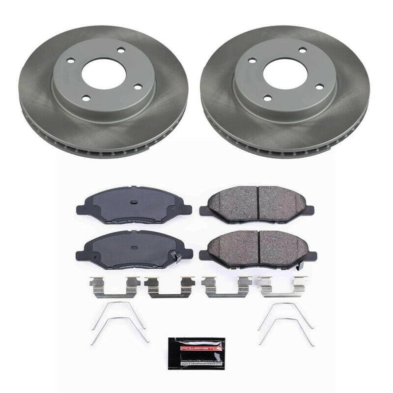Power Stop 09-11 Nissan Versa Front Semi-Coated Rotor Kit Brake Kits - Performance Blank PowerStop