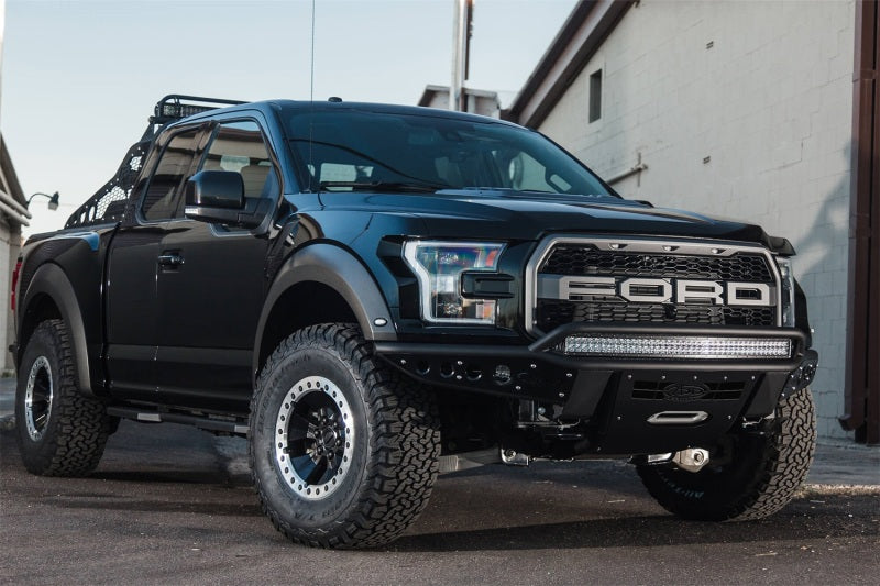 Addictive Desert Designs 17-18 Ford F-150 Raptor Stealth R Front Bumper w/ Winch Mount Bumpers - Steel Addictive Desert Designs