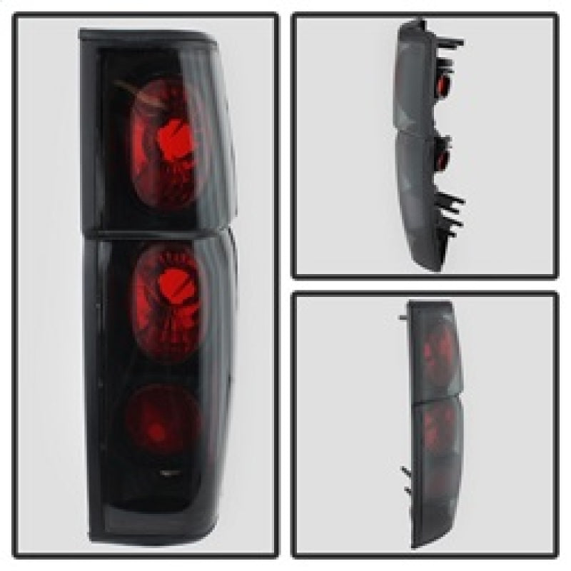 Spyder Nissan Hardbody 86-97 Euro Style Tail Lights Black Smoke ALT-YD-NH86-BSM Tail Lights SPYDER