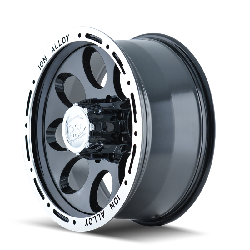 ION Type 174 16x8 / 5x127 BP / -5mm Offset / 83.82mm Hub Black/Machined Wheel Wheels - Cast ION Wheels