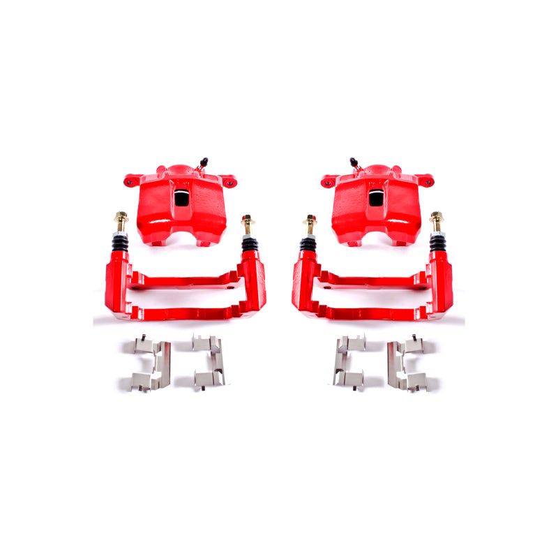 Power Stop 01-03 Acura CL Front Red Calipers w/Brackets - Pair Brake Calipers - Perf PowerStop