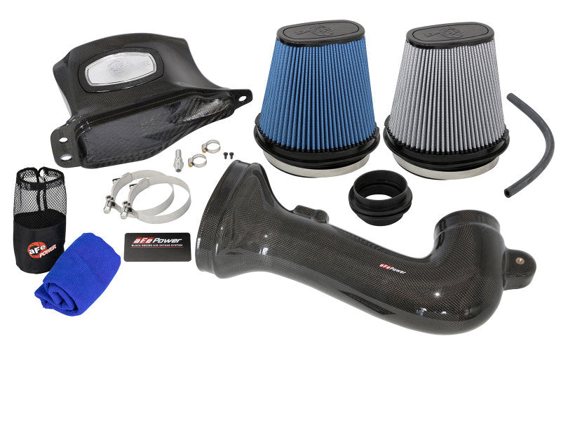 aFe Momentum Carbon Fiber Cold Air Intake System PDS/P5R 15-16 Chevrolet Corvette Z06 V8-6.2L Cold Air Intakes aFe