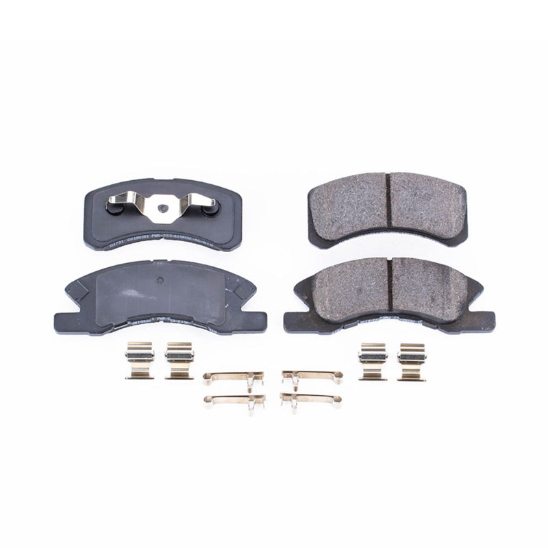 Power Stop 14-15 Mitsubishi Mirage Front Z17 Evolution Ceramic Brake Pads w/Hardware Brake Pads - OE PowerStop