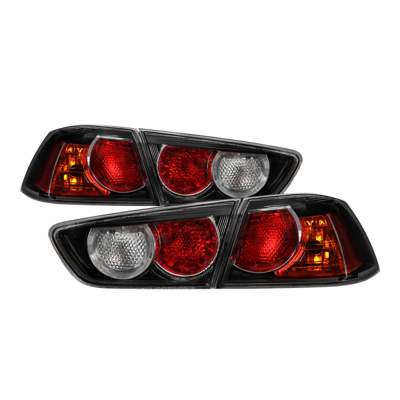 xTune Mitsubishi Lancer 08-15 OE Style Tail Lights - Black ALT-JH-MLEVO08-OE-BK Tail Lights SPYDER