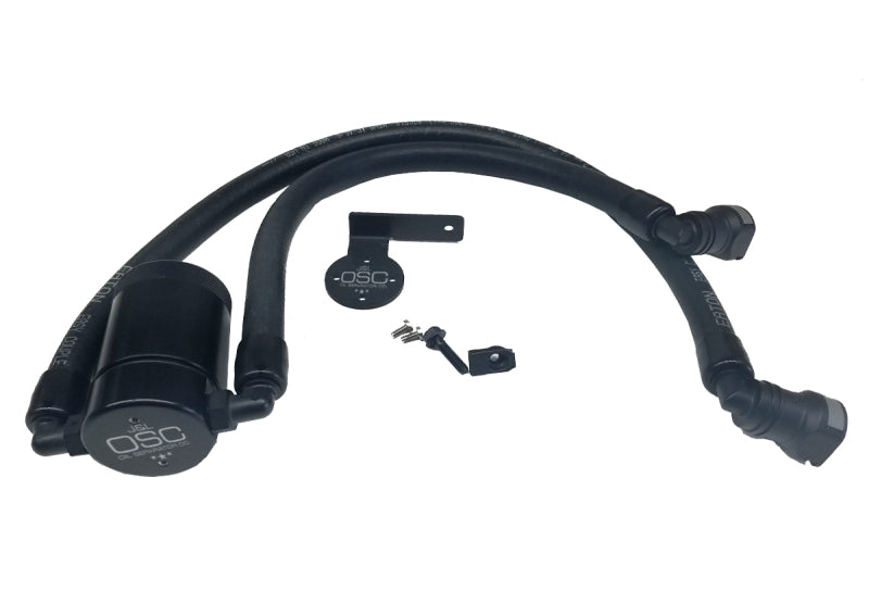 J&L 11-17 Ford F-150 5.0L / 11-14 Ford F-150 6.2L Driver Side Oil Separator 3.0- Black Anodized Oil Separators J&L