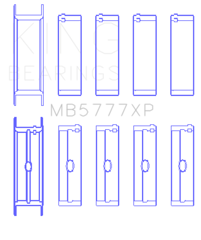 King Engine Bearings Dart LS Next Block (Size STD) Performance Main Bearing Set Bearings King Engine Bearings
